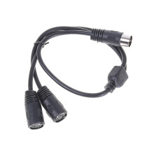 5-Pin MIDI DIN Y-Cable Compatible with MIDI Keyboard Controller, Shielded for Noise Reduction, Durable Anti-Pull Design, 50 cm Length