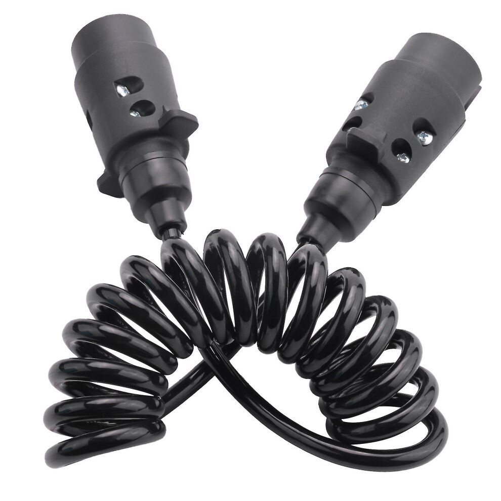 7-Pin Towing Extension Lead 1.6 Metres Compatible With Universal Trailers For Trailer Connection Black/Light 6901508438781