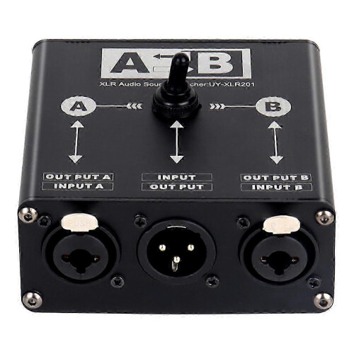 Passive Balanced Audio Switcher for Stage Talkback Systems, 1 Input to 2 Outputs with Non-Common Ground Design