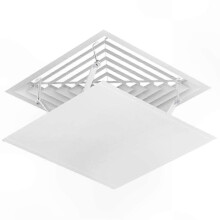 Plafondwindscherm compatibel met vierkante centrale airconditioningunit, 35 cm, kunststof, luchtstroomomleiding voor thuis of kantoor