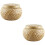 2Pièces Pot À Bonbons Bambou Khaki Décoration 1