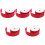 5Rolls Glossy Red Ribbon Roll for Christmas Tree, Gift, and Cake Decor 1