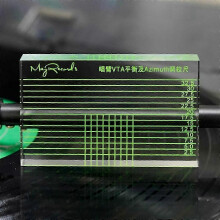 Cartridge Alignment Tool for Vinyl Record Players, Acrylic Azimuth VTA Balance Gauge, Transparent Green