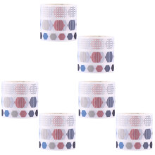 6St Blauwe Journal Sticky Paper Coil Washi Tape Voor Planners