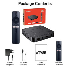 Android 10 tv-box voor streaming, 4K @60Hz HDR10, 1 GB RAM, 8 GB opslag met Bluetooth 5.0