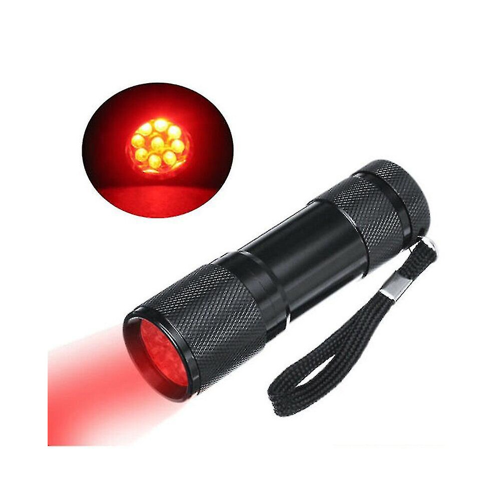 Torch With 670Nm Wavelength, 9 Leds For Eye Comfort, Waterproof And Non-Slip Handheld Design Red/Light 6901508459519