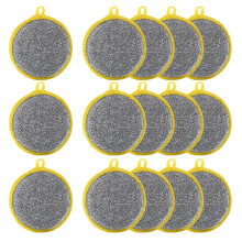 15pcs DualSided Kitchen Sponges for Pots and Pans, TearResistant Grease Removal Dish Scrubbers