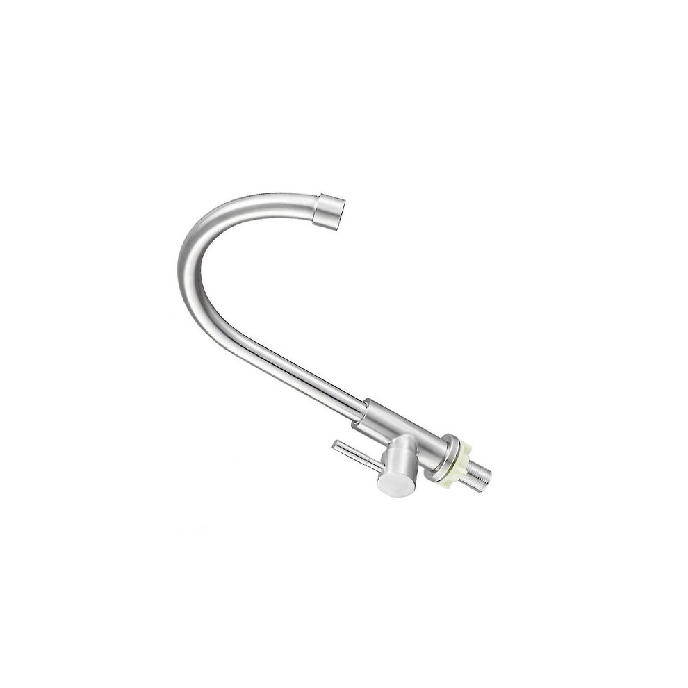 Stainless Steel Bathroom Faucet, Rustproof Single Cold Water Tap With Flat Spout, Durable Construction 6901508510432