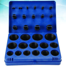 Juego de Juntas Tóricas NBR y Silicona 419 Piezas, Estanco para Sistemas Hidráulicos y Neumáticos, Azul con Caja de Almacenamiento