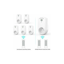 Wireless Remote Control Socket EU Plug 2300W 5 Pack with Individual Switches for Home Appliances