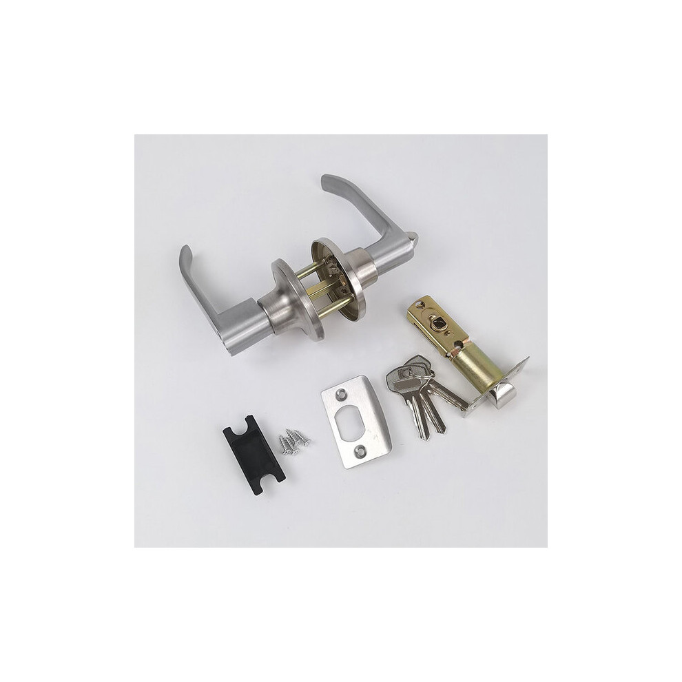 Door Handle Lock Set 45-65Mm Aluminium Alloy Durable Construction With Keys For Interior Doors Secure Locking Mechanism 6901508525290