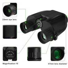 Verrekijker 10x42 compact met groothoekoptiek voor breed gezichtsveld, geschikt voor concerten en natuur