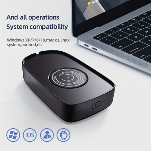 Portable Mouse Mover with On/Off Switch, USB-C Adapter for Computer, Prevent Auto Sleep on PC Laptop