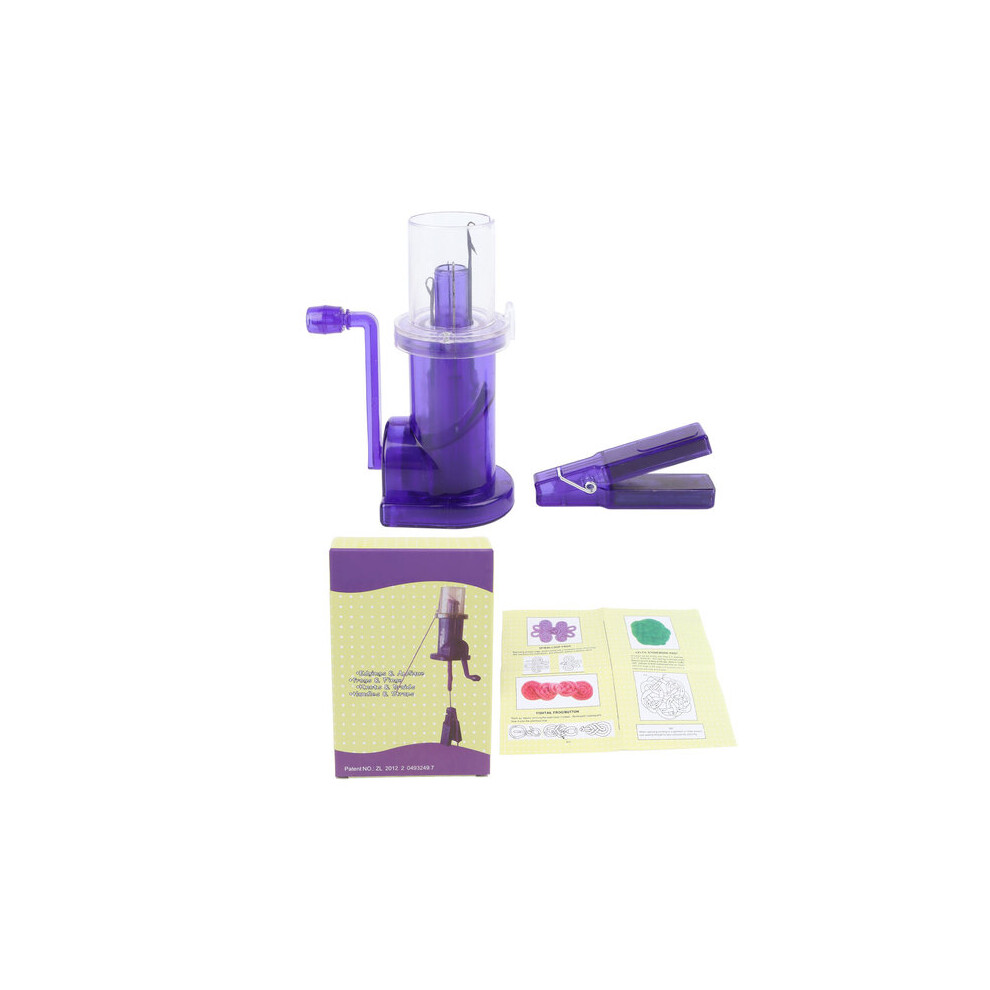 Manual Knitting Machine, Plastic Weaving Loom With Clip Guide, For Creating Scarves, Bracelets Macrame Knots, Hand Crank Operated 6901508531949