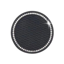 Posavasos para coche compatible con vehículos universales: base antideslizante estable para aislamiento térmico, evita derrames de vasos.