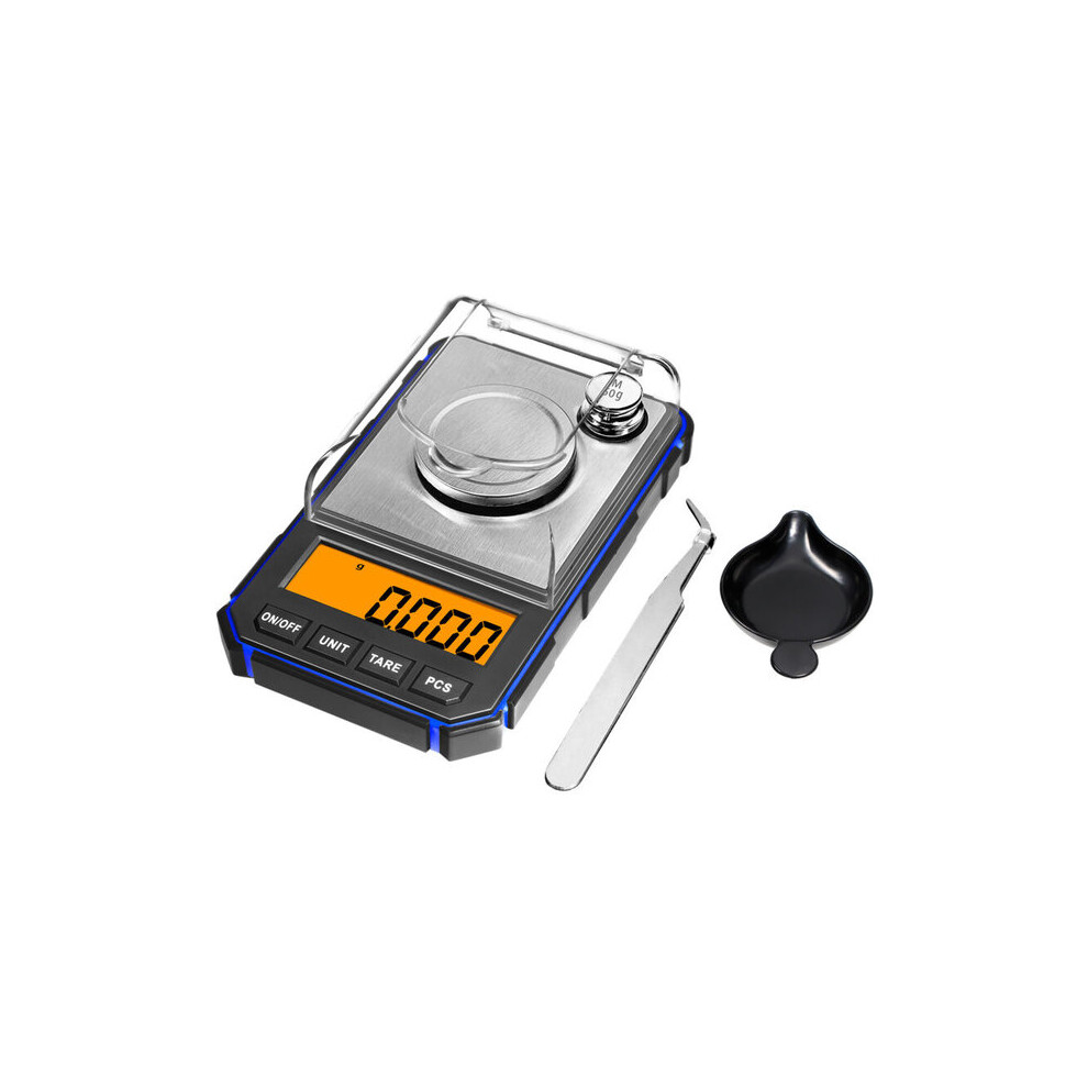 High Precision Jewellery Scale 0.001G 50G With Calibration Weight, Tare Pcs Counting Function For Gold Powder Granules 6901508534452