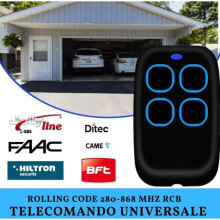 4-in-1 Multi-frequency Copy Remote with Rolling Code Fixed Code, Stores 4 Codes Wide Compatibility for Garage Doors Gates