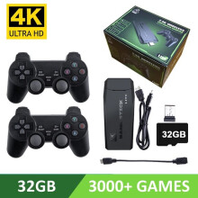 Console Retro Compatibile con PS1/GBA, 4K Ultra HD, 3000 Giochi Preinstallati, 2 Gamepad Wireless