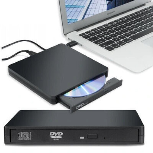 Lettore e Master DVD Esterno Portatile USB 2.0 Plug and Play Compatibile con PC e Laptop