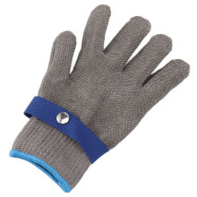 Gant anti-coupures en acier inoxydable 2.0 avec boucle, taille XL pour la découpe de viande et la sculpture sur bois