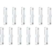 Grampos de Fixação de Tela sem Furaco para Janelas, Remoção sem Resíduo Autoadesivo, 12 Grampos de Plástico Branco