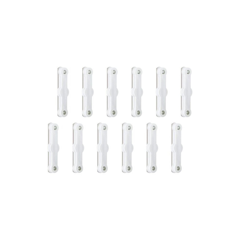 No-Drill Screen Fixing Clips For Windows, Self-Adhesive Residue-Free Removal, 12 White Plastic Clips 6901508558113