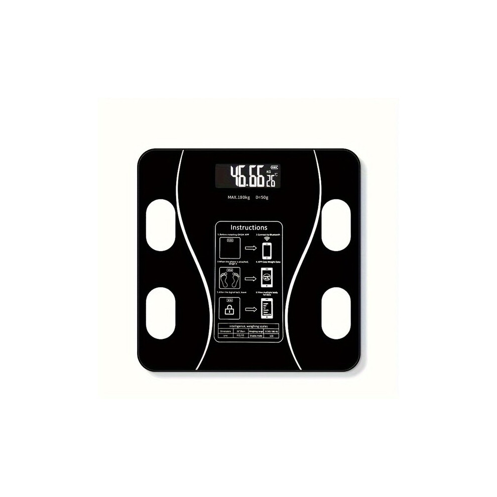Digital Body Fat Scale With Smartphone App For Progress Tracking, Measures Body Weight, Fat Percentage And Muscle Mass, Clear Led Display 6901508566279