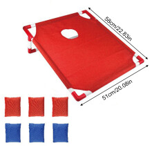 (Red/bag) Outdoor Cornhole Game Set for Family & Parties