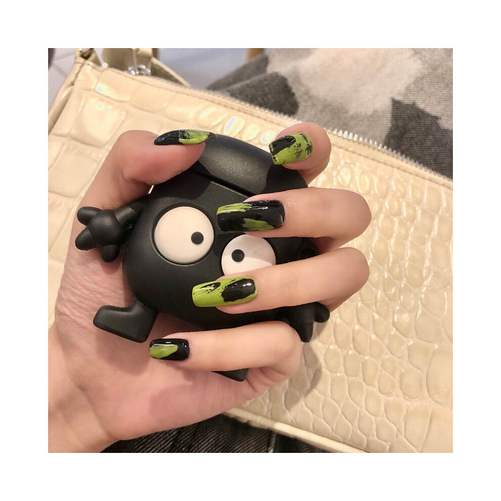 Reach-Tools 24Pcs Green Black Graffiti False Nails