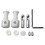 Toilet Pan Wall Mounting Kit with Automatic Pre-Locking System, No Assistant Required 1