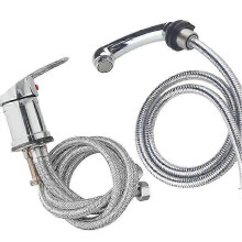 Shampoo Basin Tap Set, Single Hole Mount Hot Cold Water Mixer with 80cm Flexible Hose for Salon Bathroom Sinks