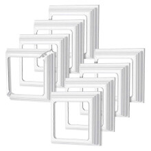 Falda para Poste de PVC Blanco, Base para Poste de 4x4, Compatible con Barandillas de Madera o Vinilo, Juego de 8 Unidades