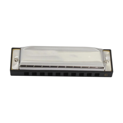 Professional 10 Hole C Harmonica Silver with Accurate Tuning and Smooth Comfortable Surface 2