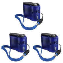 3X USB Emergency Hand Cranking Dynamo Fuer Universal-Ladegeraet Travel Charger Gadgets