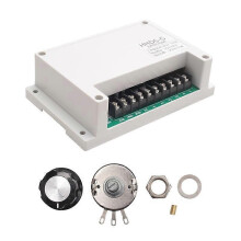 Controlador de Velocidade PWM para Motores DC 0-220V 1200W, Proteção contra Sobrecarga e Curto-Circuito, Material ABS
