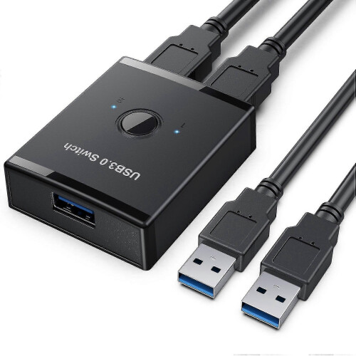 Κατανεμητής USB 3.0 1 Είσοδος 2 Έξοδοι, συμβατό με Windows macOS, για Κοινή Χρήση Εκτυπωτή