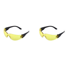 2X Sport Schutzbrille Augenschutz Brille Laborbrille Kunststoff Gelb Sonnenbrille