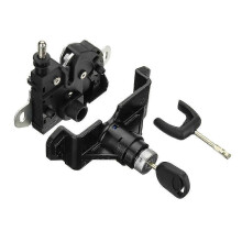 Conjunto de Trava e Fecho de Capô de Plástico ABS Compatível com FORD IT MK7, Preto, Conjunto Completo com 2 Chaves