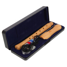 German Style Wooden Soprano Recorder with TwoSection Detachable Design for Beginners and Adults