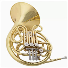 Professional B Flat French Horn Silver Finish Brass Instrument with Rich Resonant Tone