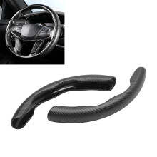 Universal Carbon Fiber Steering Wheel Grip Cover for Cars, Black