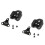 Bicycle Pedal Adapter Set in Black, PA+GF+TPU Construction with Non-Slip Studs, Includes Base Conversion Plates 2