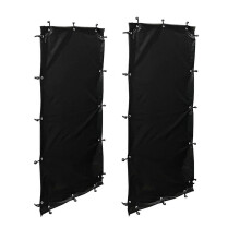 Planen-Set für Brennholzregale im Freien, 2-teilige wasserdichte Abdeckung 148 x 66 cm, strapazierfähiges Polyester für Camping und Grillen