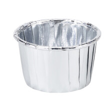 (Silver, 50 PCS) Cake Cups Crimping Cups Mould Pleat Shape Not Easy to Deformation for Muffins Cupcakes and Candies