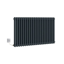 (988mm) Traditional Anthracite 2 Column Electric Radiators 600mm high