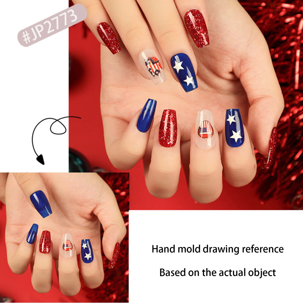 Reach-Tools (Jelly Glue Model) Glitter Star False Nails For Women Party