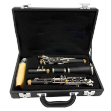 Professional Bb Clarinet 17 Keys Nickel Plated Blackwood with Mouthpiece for Orchestra Performance