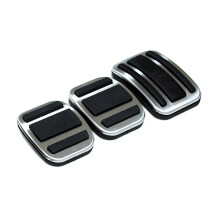 Copripedali in alluminio e gomma compatibili con Peugeot 308 3008 408. Installazione senza forature.