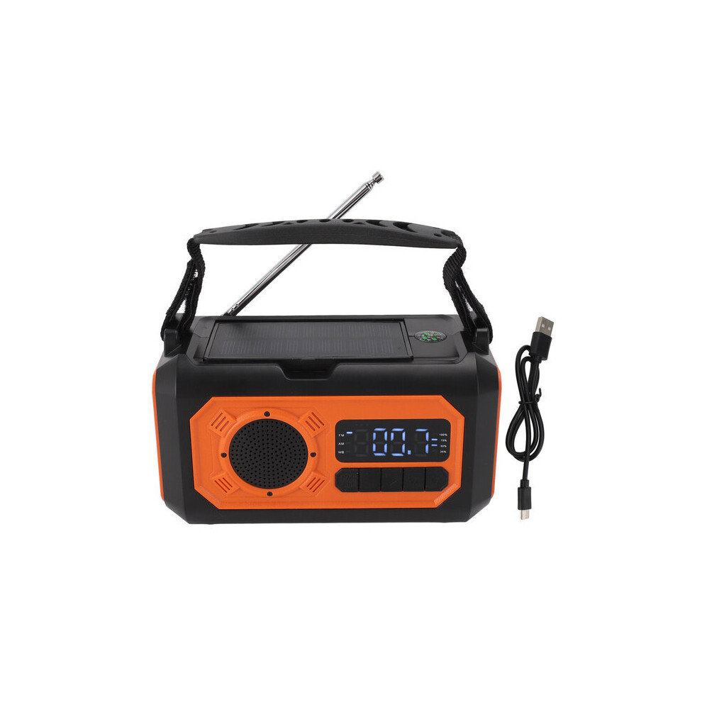 Solar Hand Crank Emergency Radio With Noaa Weather Alerts And Mobile Phone Charger, 12000Mah, Am/Fm, Flashlight 6901508559615