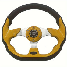 Volante universale da 320 mm compatibile con auto sportive, telaio in alluminio con impugnatura in similpelle.